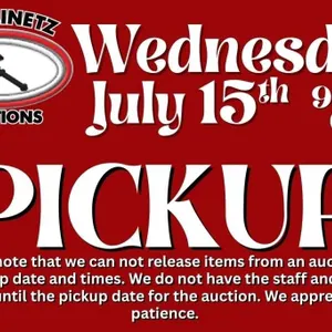 Pickup- WEDNESDAY, JULY 15, 2026 ~ 9am-6pm
