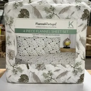 Flannel Portugal King 4PC Flannel Sheet Set
