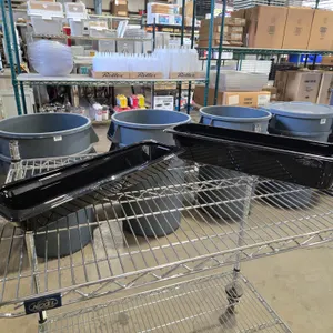 (45) Cambro Black Food Pans