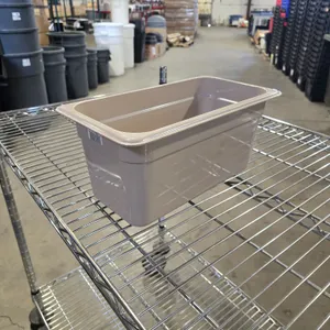 (10) Beige Plastic Food Pans