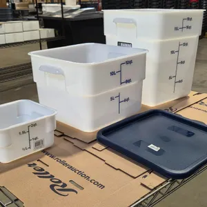 Cambro Square Food Storage Containers With Lids, Various Sizes