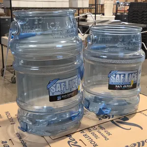 (2) San Jamar Saf-T-Ice Tote Ice Transport Containers