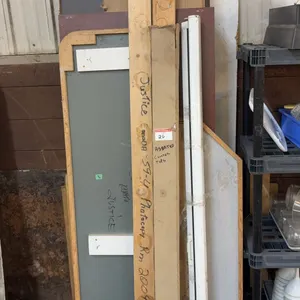 Assorted Panels & Fixtures Lot – Shelving Components, Counters & Light Fixture