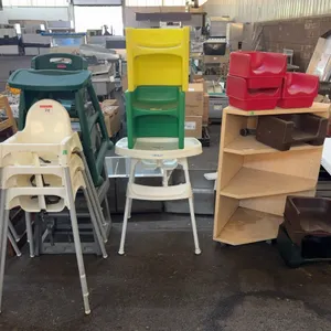 Assorted Restaurant High Chairs & Booster Seats w/ Storage Unit