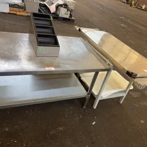 Stainless Steel Prep Table w/ Ingredient Organizer & Display Case Components