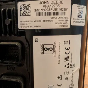 John Deere G5 plus Universal Display. A high definition 12.8-in touch screen monitor to support advanced precision agriculture tasks like Auto track g