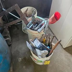 Asst Drill Bits, Trowels, Hand Tools, etc. (Lot of 3 Buckets)                                                            Removal will begin on Thursda