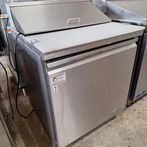 Single Door SS Refrigerator Prep Table on Wheels, Model KS29, 29"x30"x43"