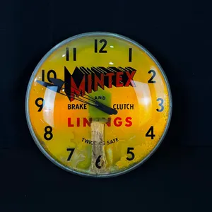 VINTAGE MINTEX BRAKE & CLUTCH LININGS LIGHT-UP CLOCK