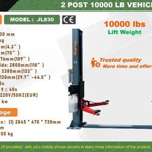 2026 STARVOX JL830 2 Post 10000 lb Vehicle Lift (Unused)