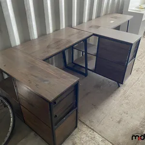 (2) L-Shaped Fold Desks (Contents Included)
 UNRESERVED