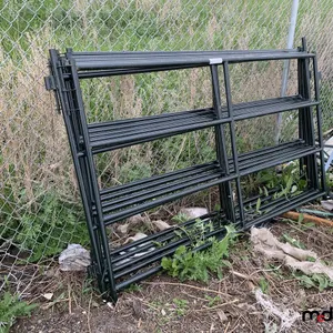 (6) Green 7' Sheep Farm Gates
 UNRESERVED