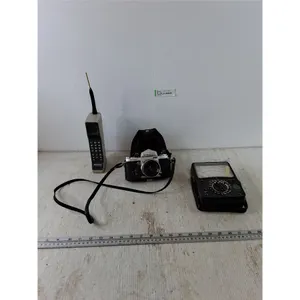 Motorola Cellular Phone, Miranda Camera with Leather Cover, Ohm