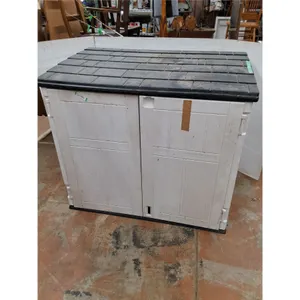 *White Outdoor Storage Bin Missing Hardware As-Is No Shipping