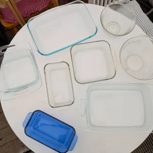 Glass Bowls and Baking Dishes with Varied Designs
