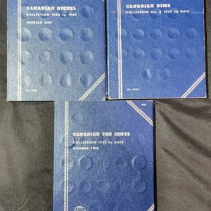 3 Incomplete Canadian Coin Sets in Whitman Flip Books