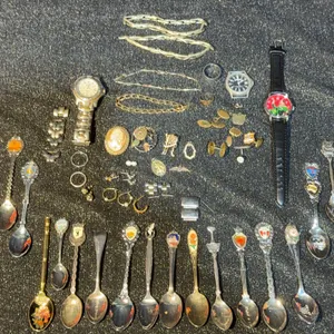 Costume Jewelry, Collectible Spoons, Watches