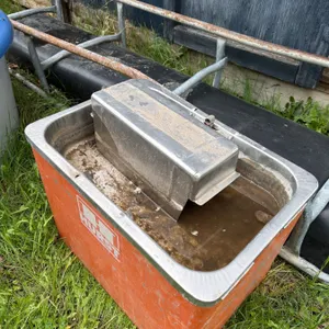Hurst Water Trough and Black Plastic Trough with Metal Frame