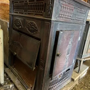 Enamel Cast-Iron Wood and Coal-Burning Stove Furnace
