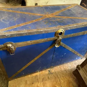 Blue Trunk with Assorted Treasures