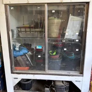 Double Glass Door Cooler Contents Inside not included, Untested
