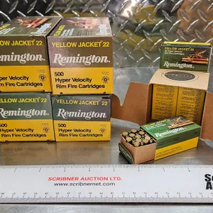 AMMO : Remington : Yellow Jacket Hyper Velocity : 22LR (33gr : HP)  (5 Bricks of 500 Rnds)  (2500 Rn