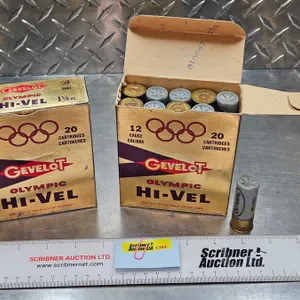 AMMO : Gevelot : Olympic : 12ga 2-3/4" (1-1/8oz : #4 Shot) (Vintage) (2 Boxes of 20 Rnds)  (40 Rnds 