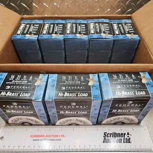 AMMO : Partial Case Lot : FEDERAL : Hi-Brass Load : 16ga 2-3/4" (1-1/8oz : #6 Shot)  (8 Boxes of 25 