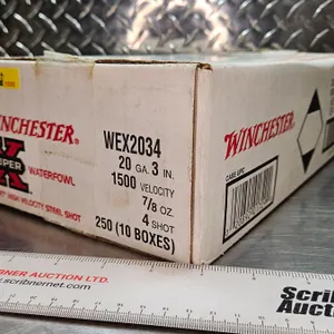 AMMO : Case Lot : WINCHESTER : Super X Waterfowl : 20ga 3" (7/8oz : #4 Shot) (6 Boxes of 25 Rnds) (1