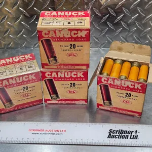 AMMO : CIL Canuck : 20ga 2-1/2" (Rare) (7/8oz : #5 & #6 Shot) (Vintage)  (4 Boxes of 25 Rnds)  (100 