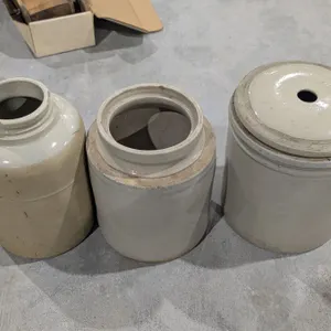 (3) Vintage Crocks Stoneware (Some Chips)