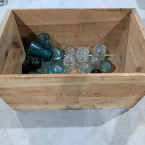 Vintage Canada Apple Crate w/ Vintage insulators