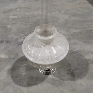 Vintage Chrome Aladdin Oil Lamp w/ Shade