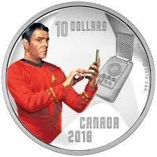 2016 1/2OZ CANADA $10 STAR TREK-SCOTTY FINE SILVER