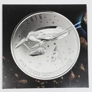 2018 1/4 OZ STAR TREK ENTERPRISE $20 FINE SILVER