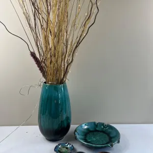Glazed Ceramics who a Floral Arrangement