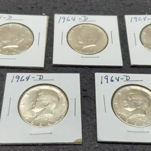 (5) 1964-D K. Half Dollars