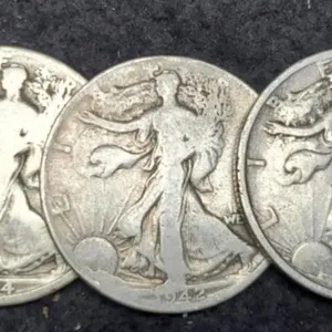 (3) W. Liberty Half Dollars: 1934-S, 35, 42