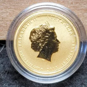 2013 1/10 Oz. .9999 Gold Australia $15 Unc.