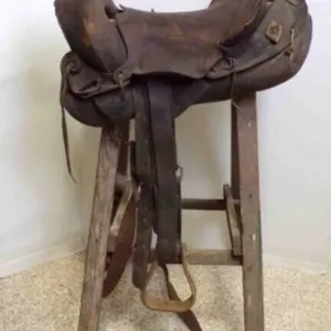 Adult's Antique "A-Fork" Western Leather Saddle