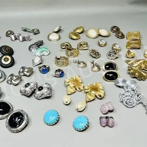 30 pair of vintage clip on earrings