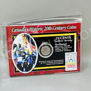 Canadian 25� Caribou quarter & stamp set