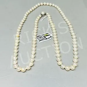 cultured pearl necklace w/ 925 silver clasp