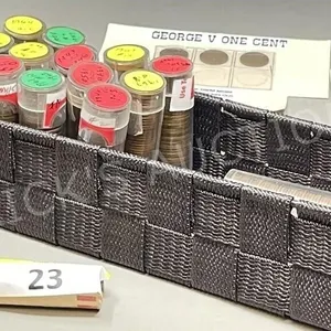 1943 to 1967 vintage Canadian pennies rolls