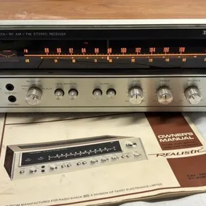 Realistic STA-90 AM/FM Stereo Receiver powers up