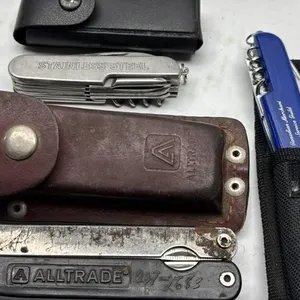 Vintage Folding Knife Lot with case