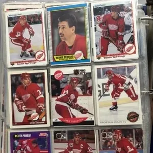 Vintage NHL hockey card binder lot