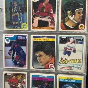 1980s hockey NHL card binder lot