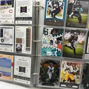 NFL football binder card lot