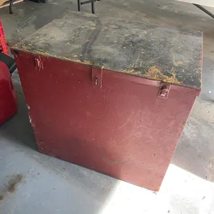 Industrial Red Metal Storage Chest Tool Box